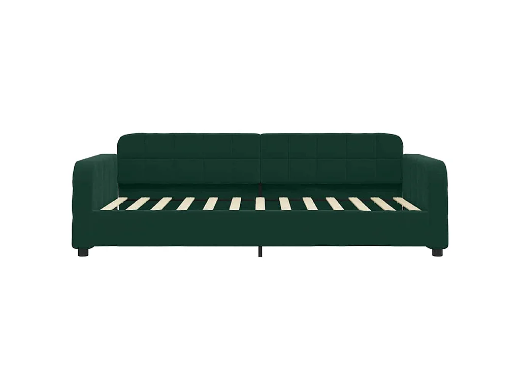Tagesbett Ausziehbar Dunkelgrün 100x200 cm Samt