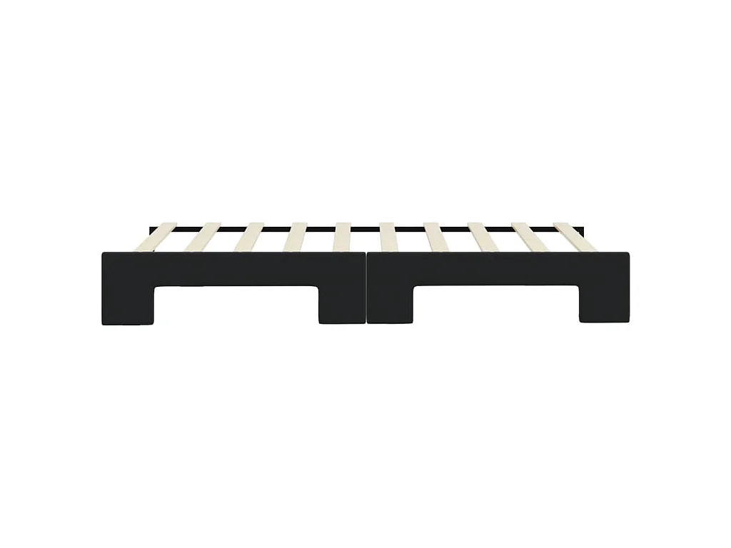 Lit de jour avec lit gigogne noir 90x190 cm velours