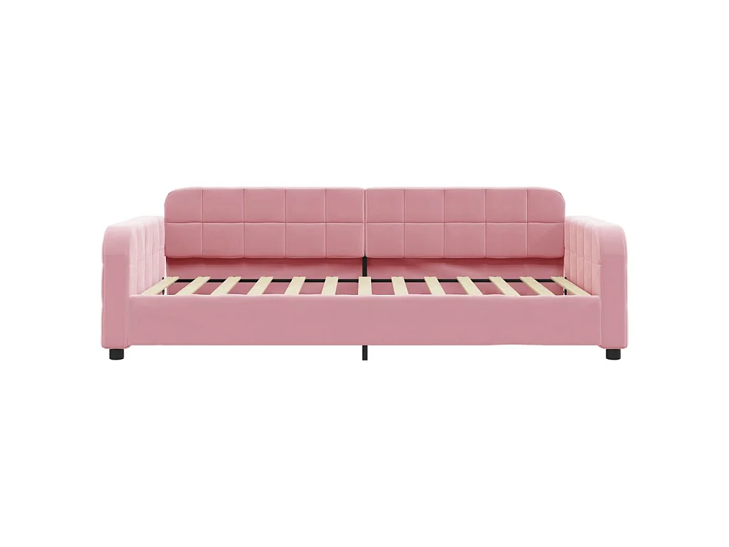 Slaapbank met matras 80x200 cm fluweel roze