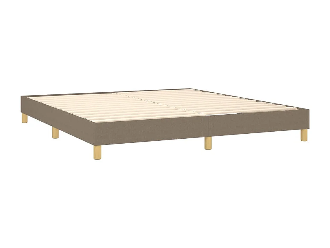 Boxspringbett mit Matratze Taupe 180x200 cm Stoff