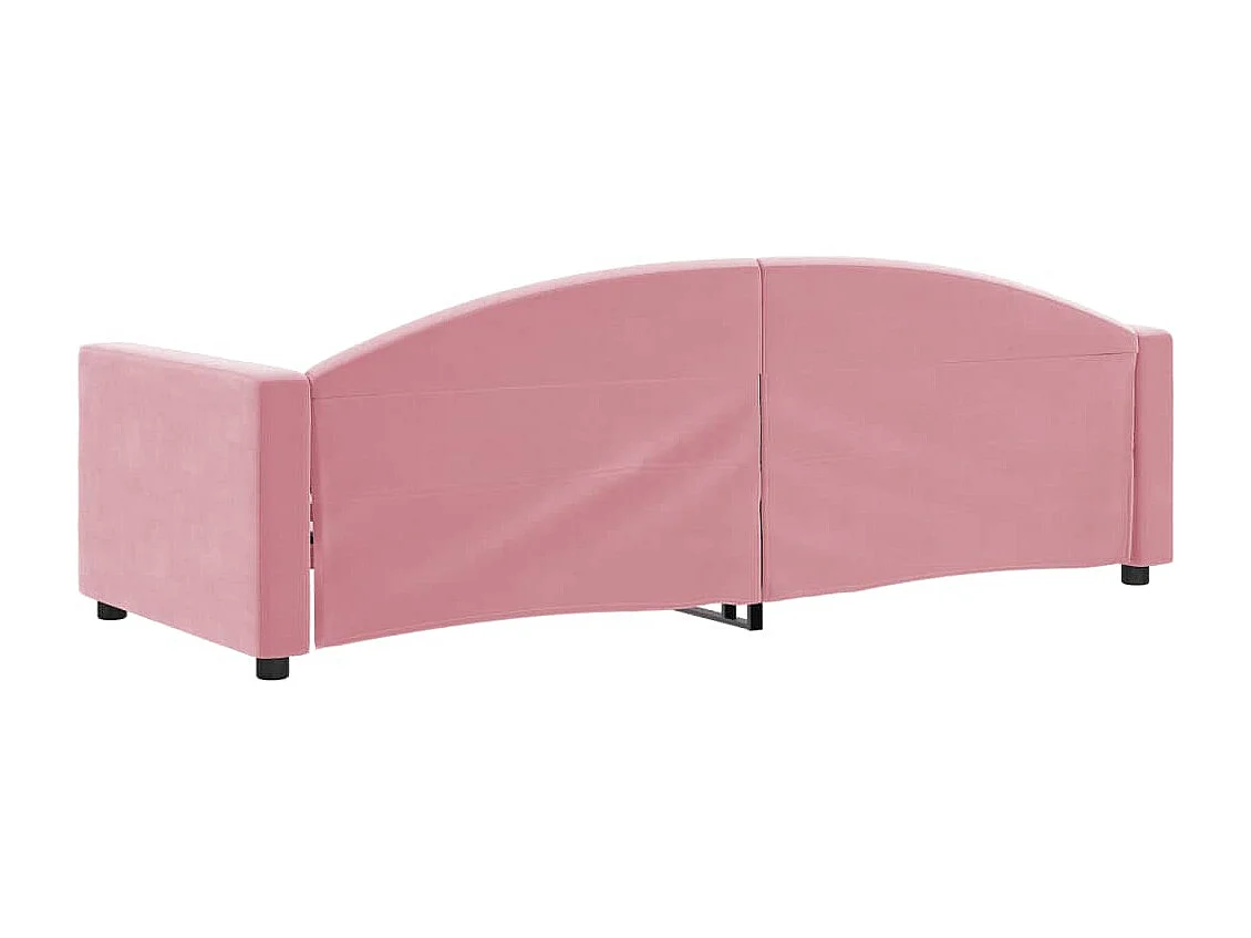 Lit de repos sans matelas rose 80x200 cm velours