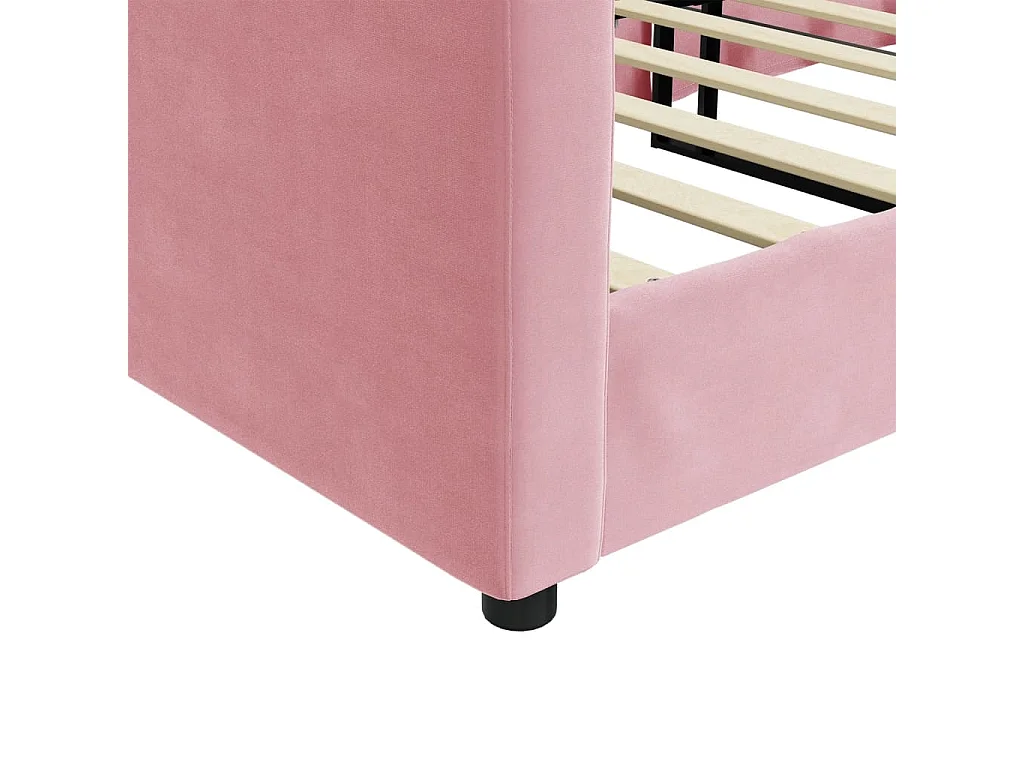 Slaapbank 80x200 cm fluweel roze