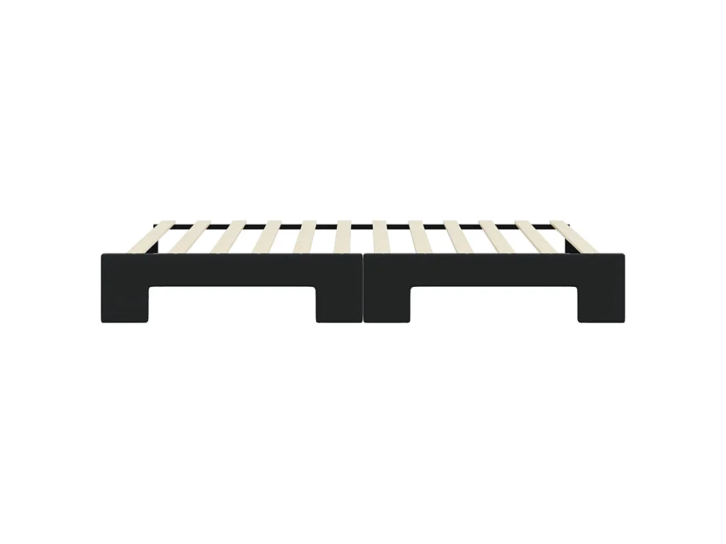 Divano Letto con Letto Estraibile Nero 100x200 cm in Velluto