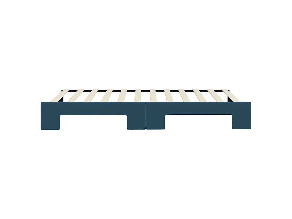 Divano Letto con Letto Estraibile Blu 100x200 cm in Velluto