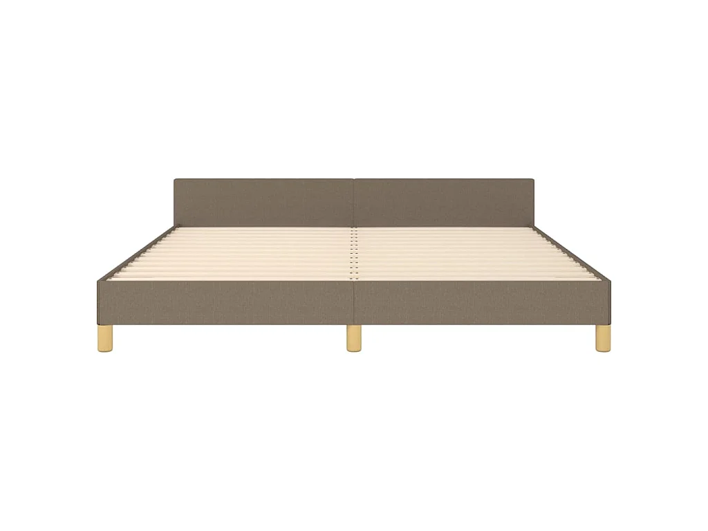 Cadre de lit sans matelas taupe 160x200 cm tissu