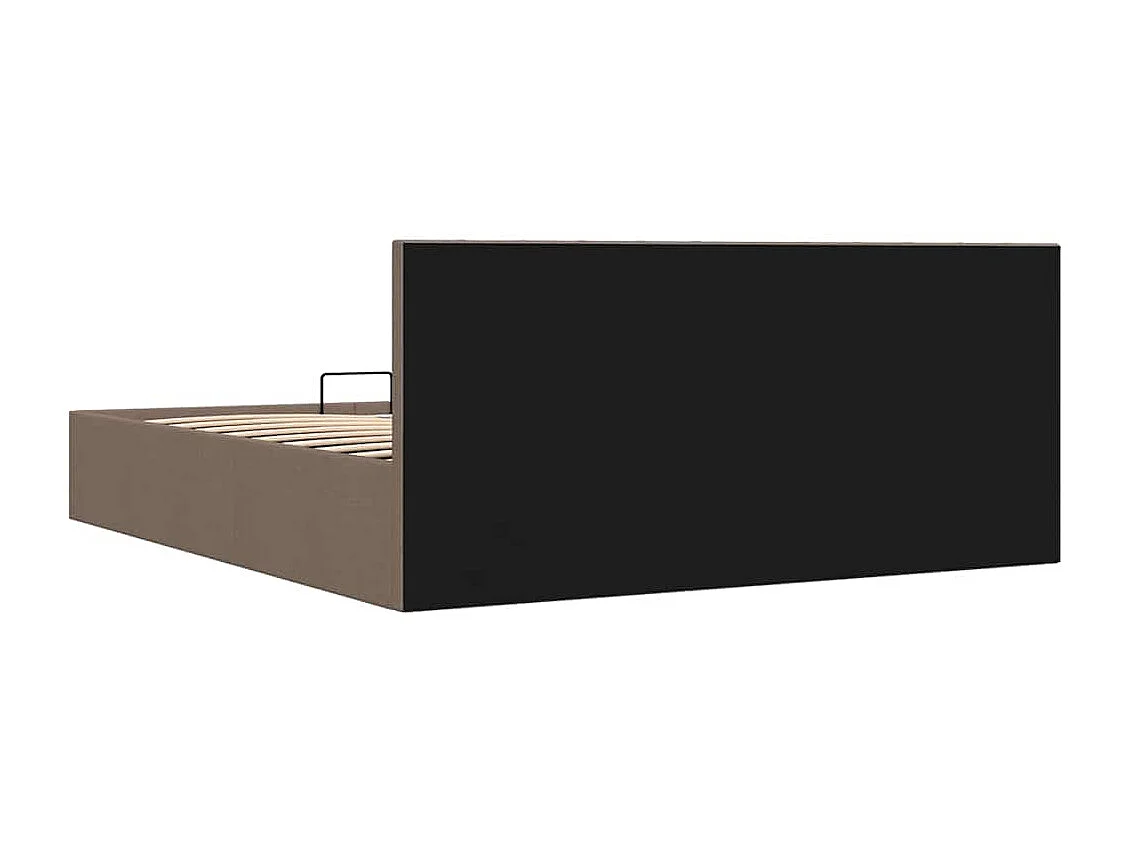 Stauraumbett Hydraulisch Taupe Stoff 180×200 cm