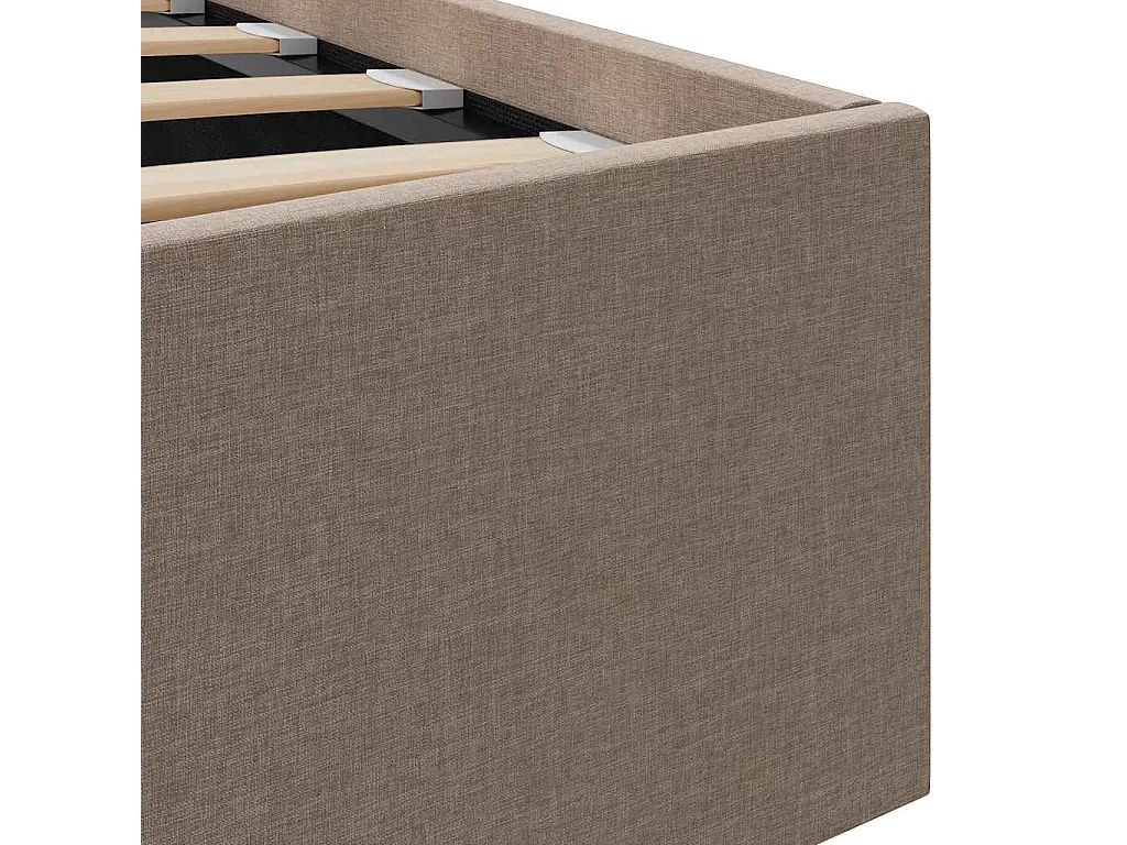 Stauraumbett Hydraulisch Taupe Stoff 180×200 cm
