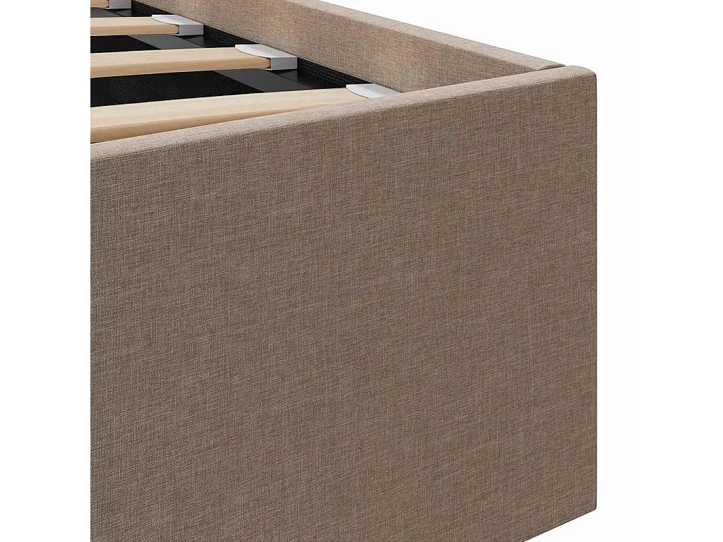 Stauraumbett Hydraulisch Taupe Stoff 180×200 cm
