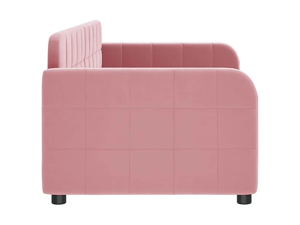 Lit de repos sans matelas rose 80x200 cm velours
