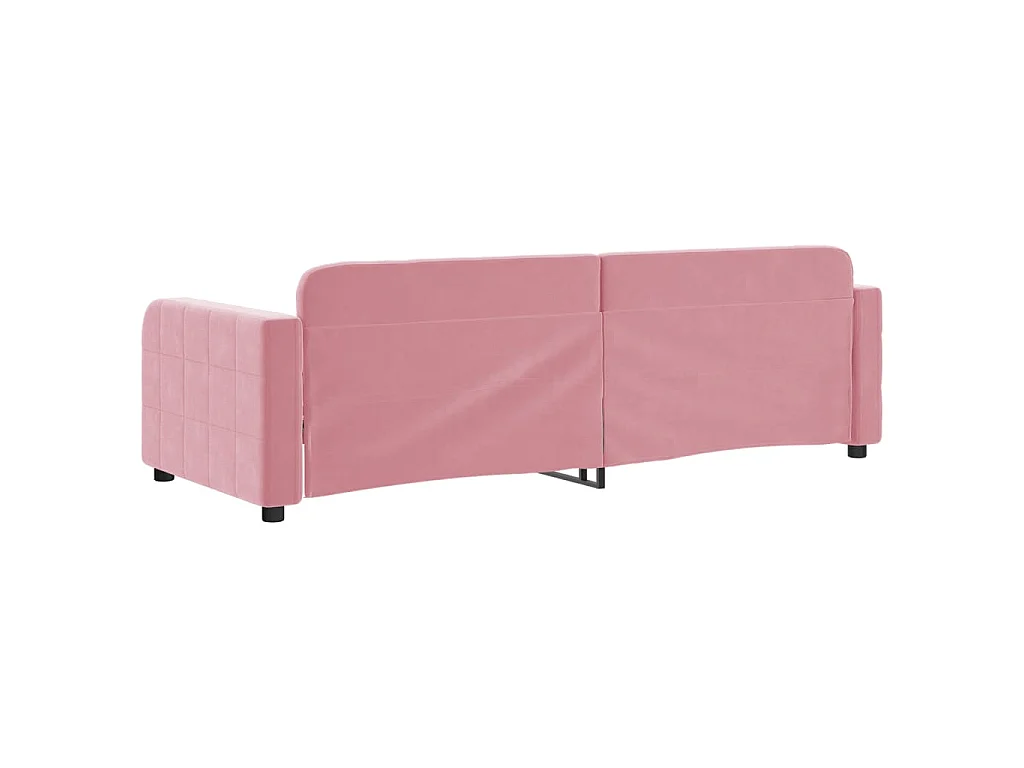 Lit de repos sans matelas rose 80x200 cm velours
