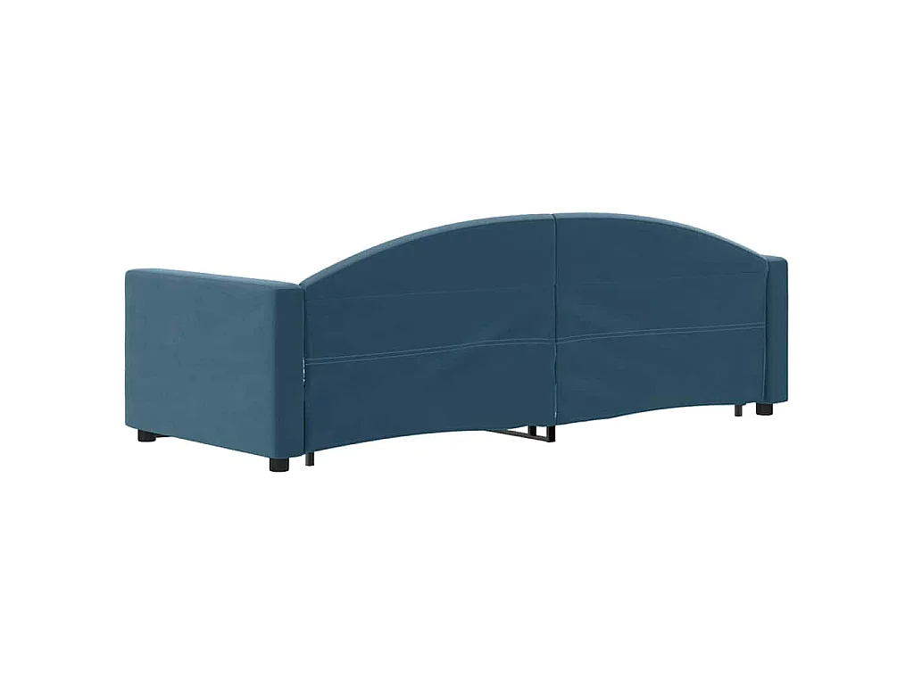 Sofá cama nido con cajones terciopelo azul 80x200 cm