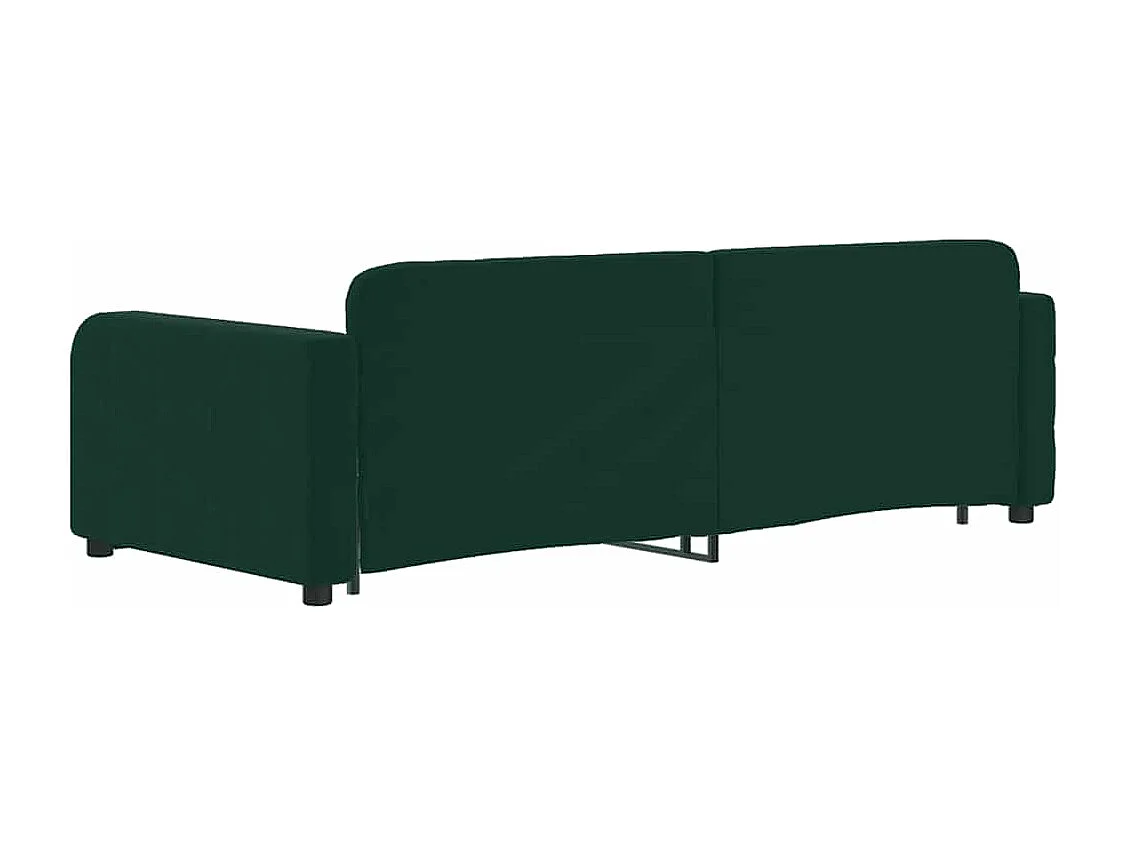 Tagesbett Ausziehbar mit Schubladen Dunkelgrün 90x200 cm Samt