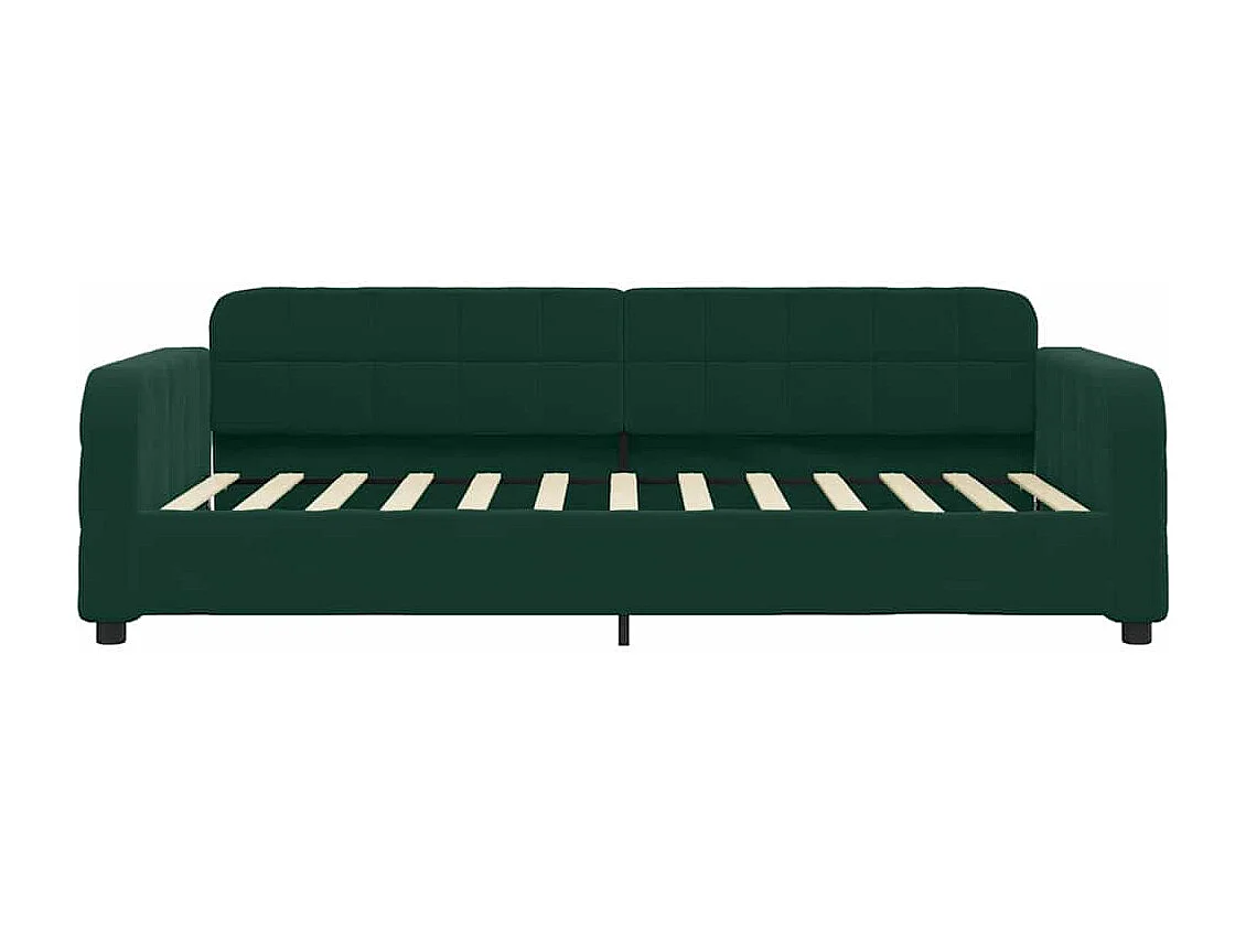 Tagesbett Ausziehbar mit Schubladen Dunkelgrün 90x200 cm Samt