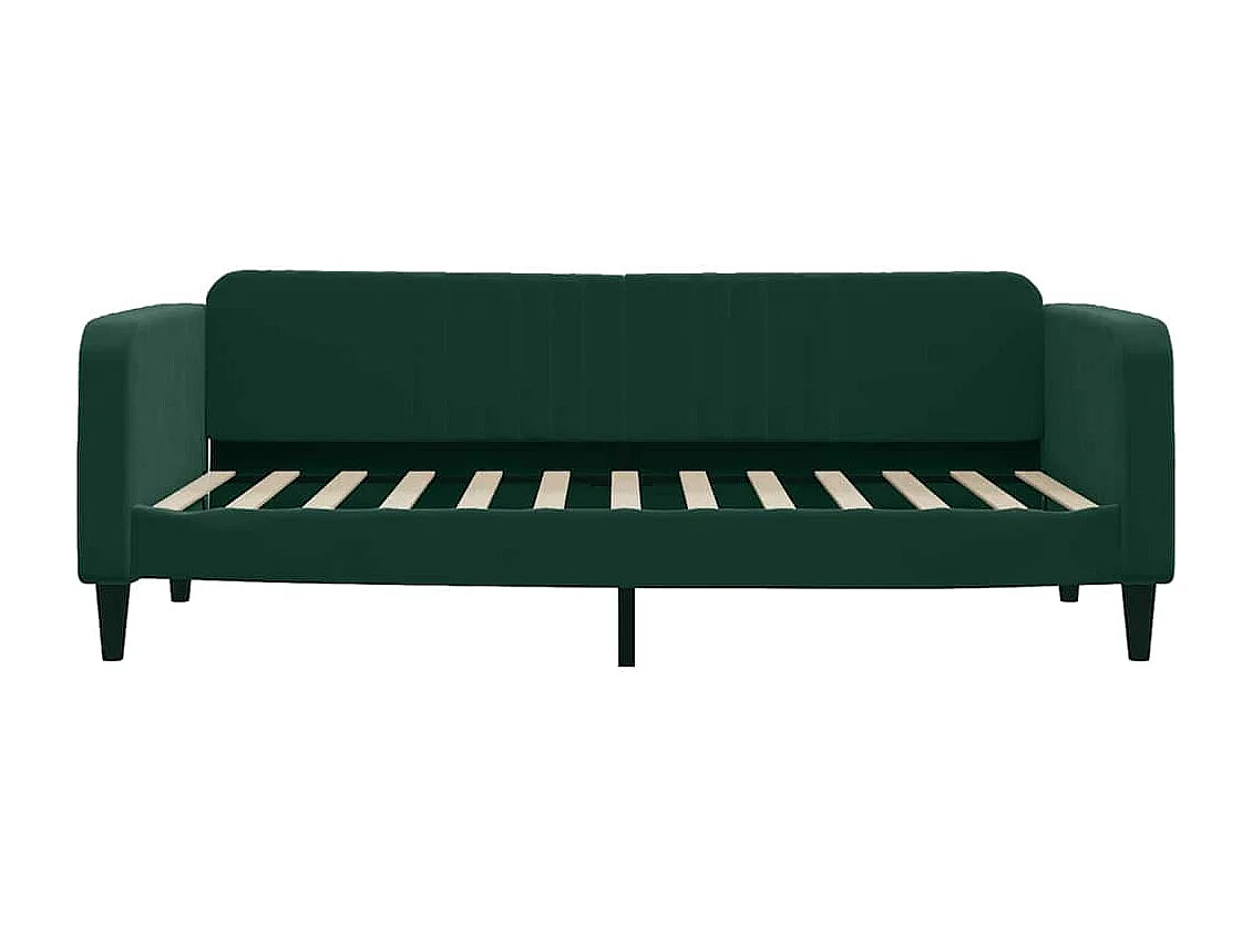 Tagesbett Ausziehbar mit Schubladen Dunkelgrün 100x200 cm Samt