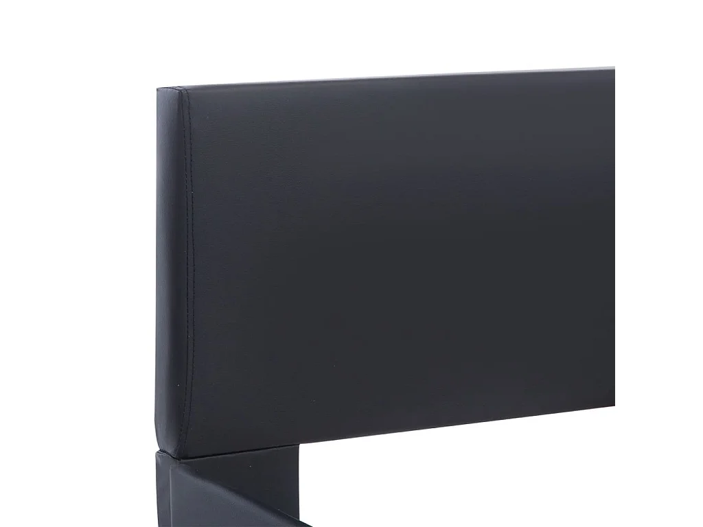 Cadre de lit avec LED sans matelas noir 180x200 cm
