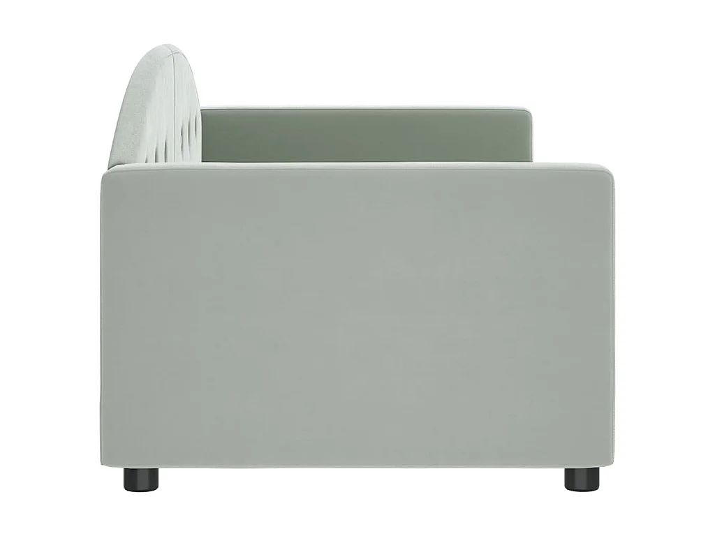 Sofá-cama 80x200 cm veludo cinzento-claro