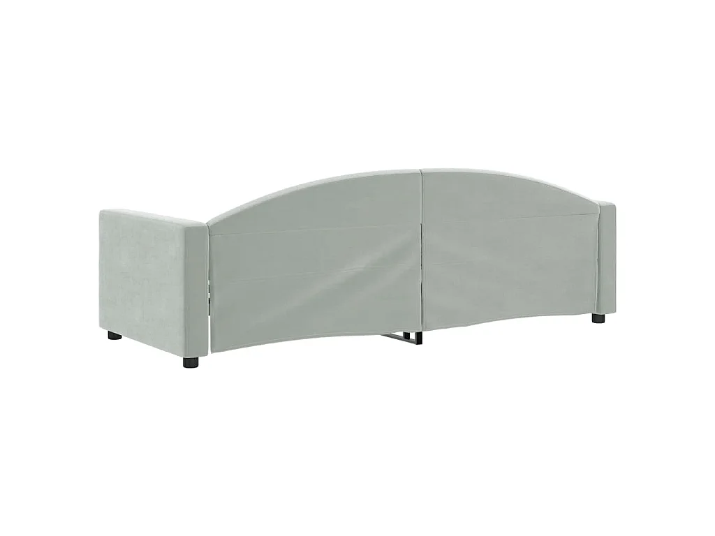 Sofá-cama 80x200 cm veludo cinzento-claro