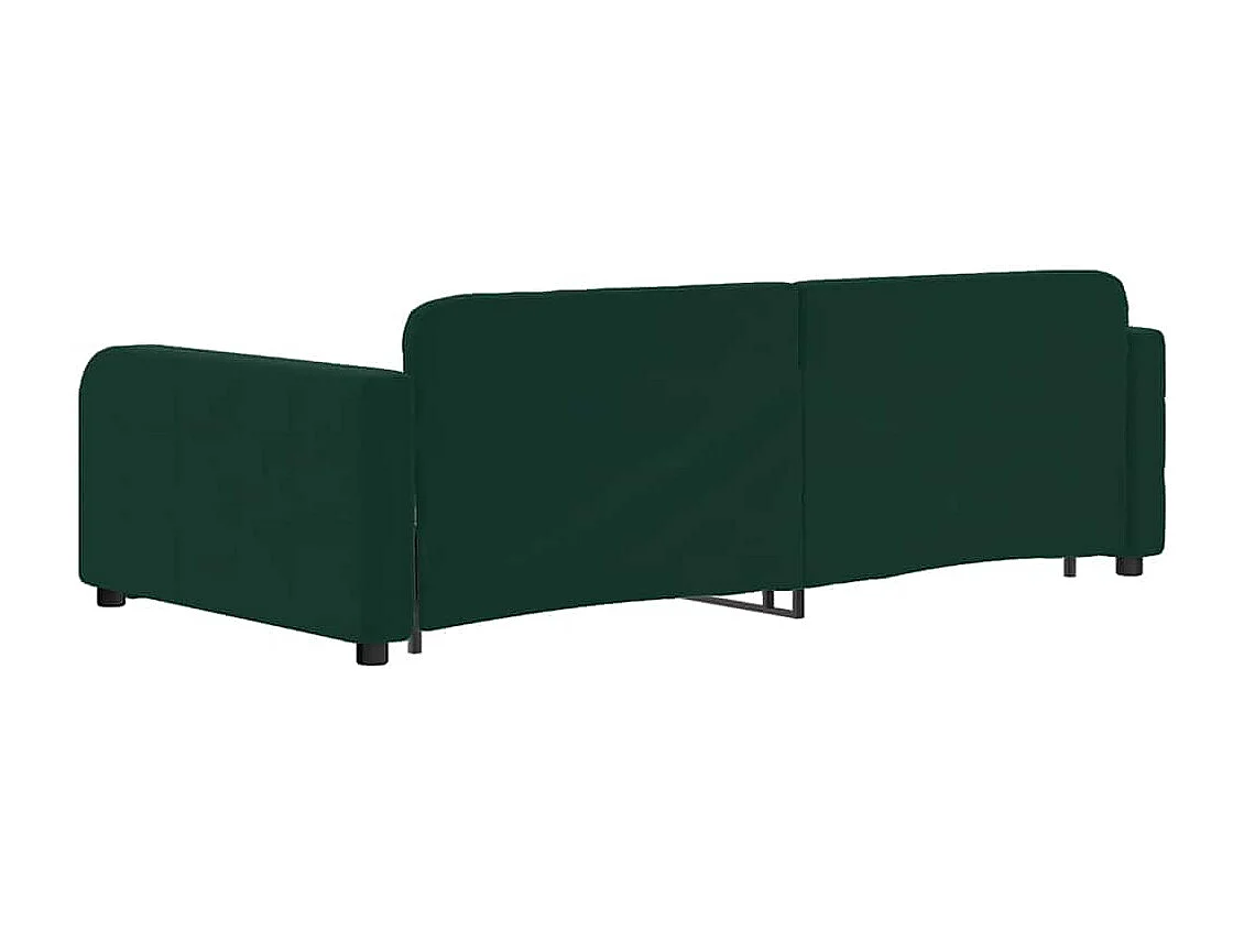 Tagesbett Ausziehbar mit Schubladen Dunkelgrün 100x200 cm Samt