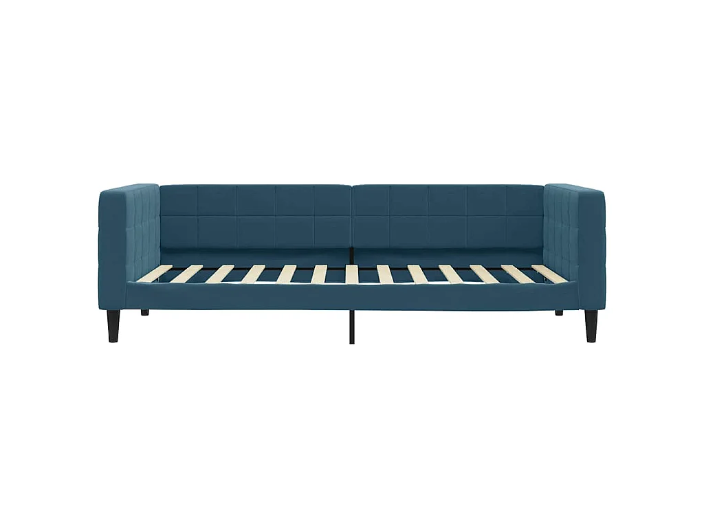 Tagesbett mit Matratze Blau 90x200 cm Samt