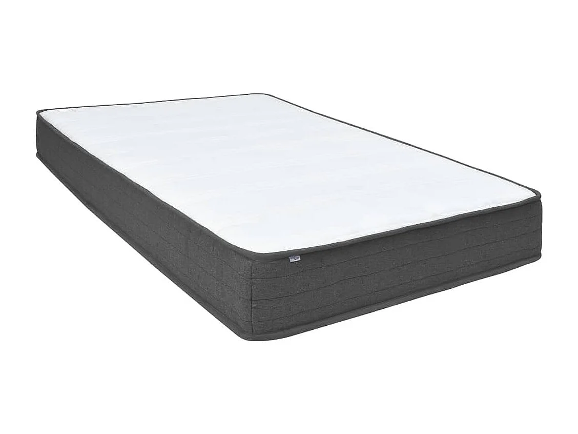 Cama boxspring 160x200 cm tecido cinzento-escuro