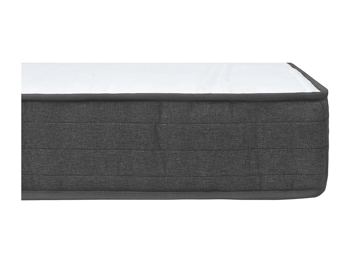 Cama boxspring 160x200 cm tecido cinzento-escuro