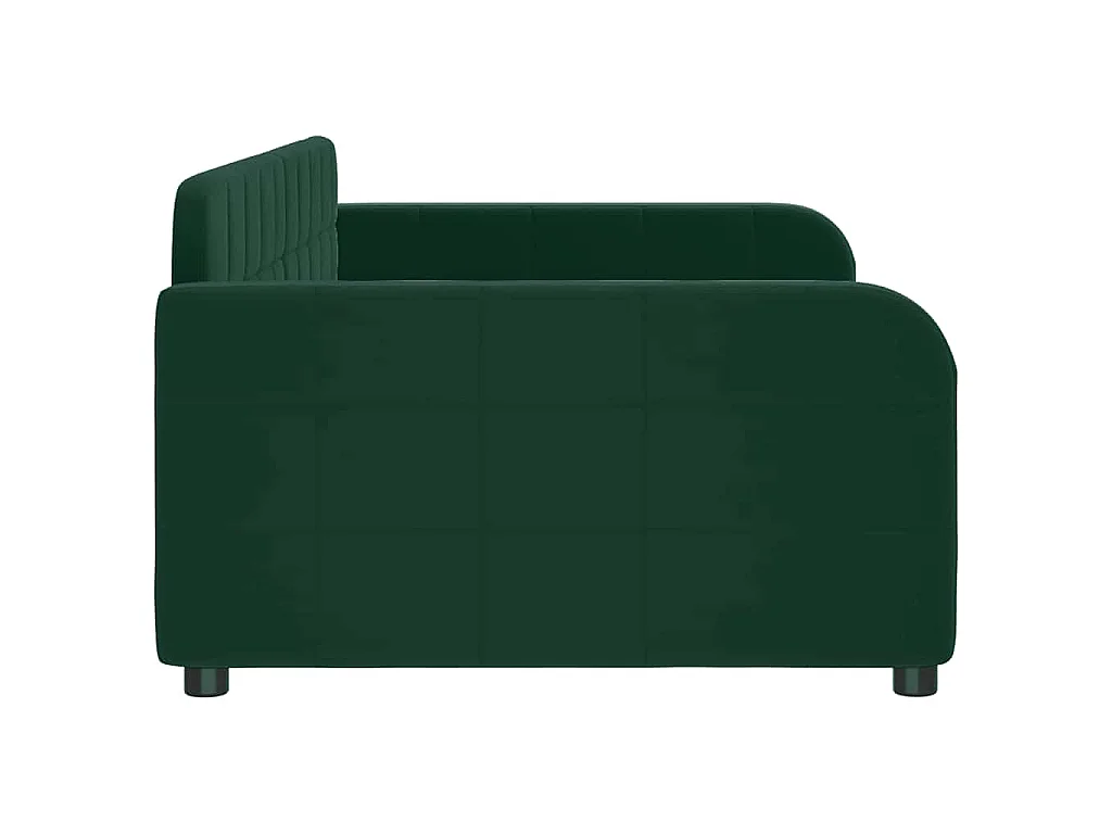 Lit de repos sans matelas vert foncé 90x200 cm velours