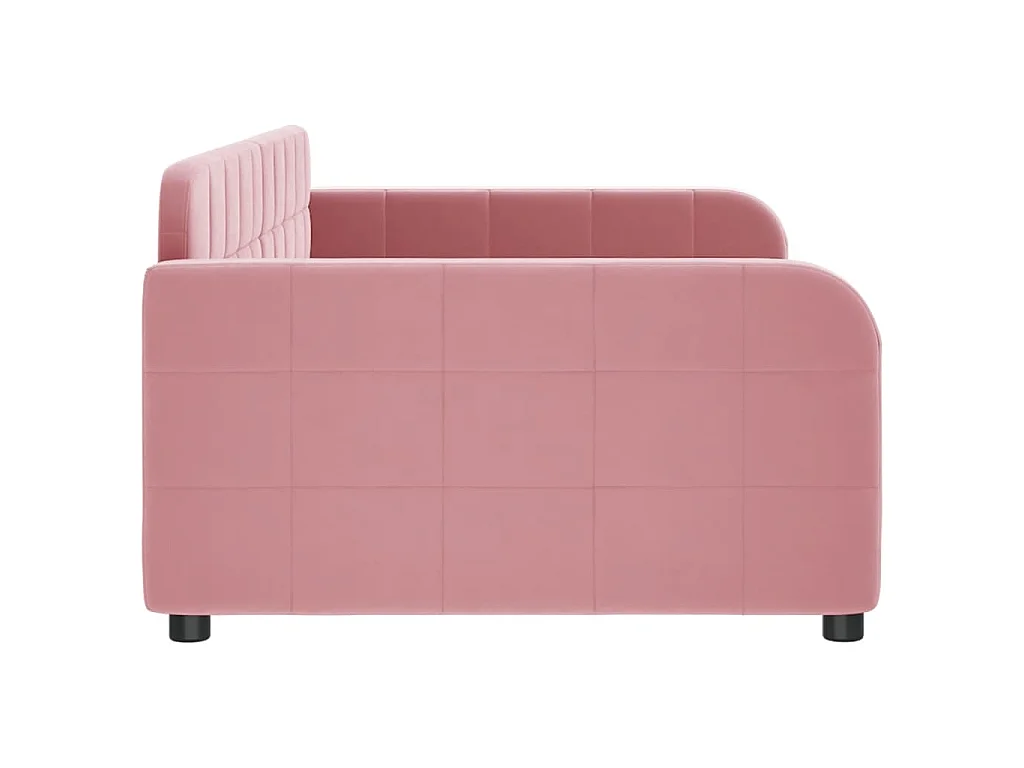 Lit de repos rose 100x200 cm velours