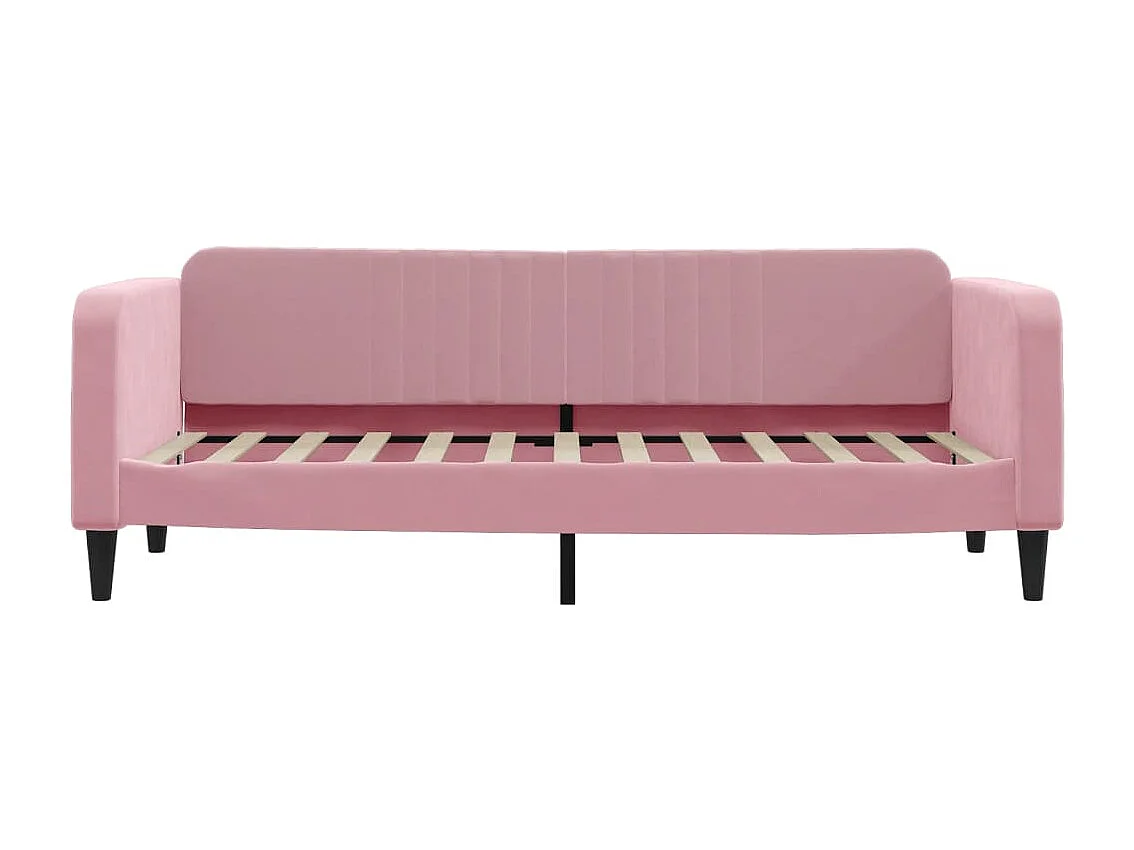 Tagesbett Ausziehbar Rosa 80x200 cm Samt