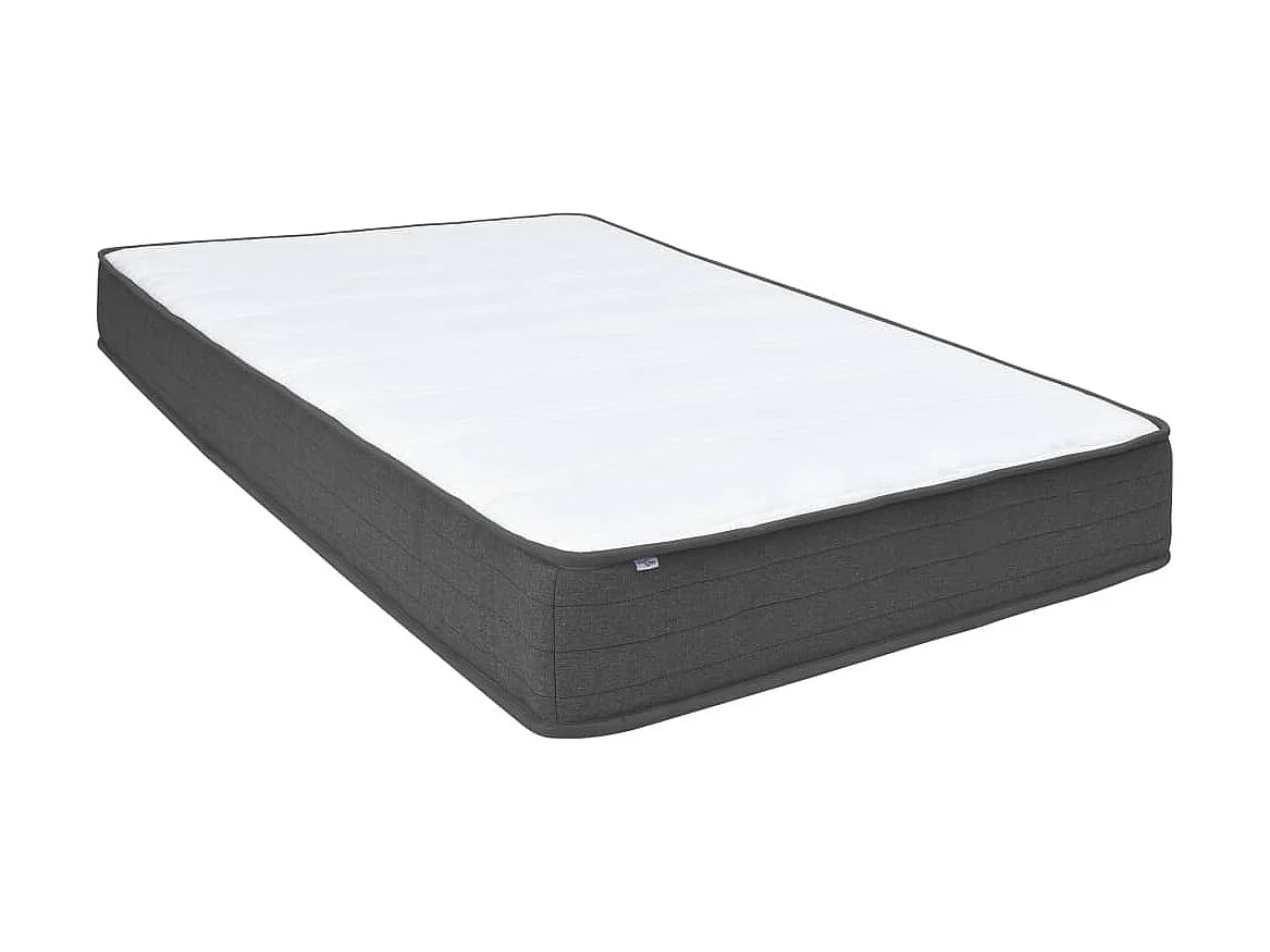 Cama boxspring 160x200 cm tecido cinzento-escuro