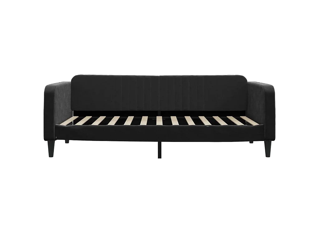 Lit de jour avec gigogne et tiroirs sans matelas noir 100x200cm
