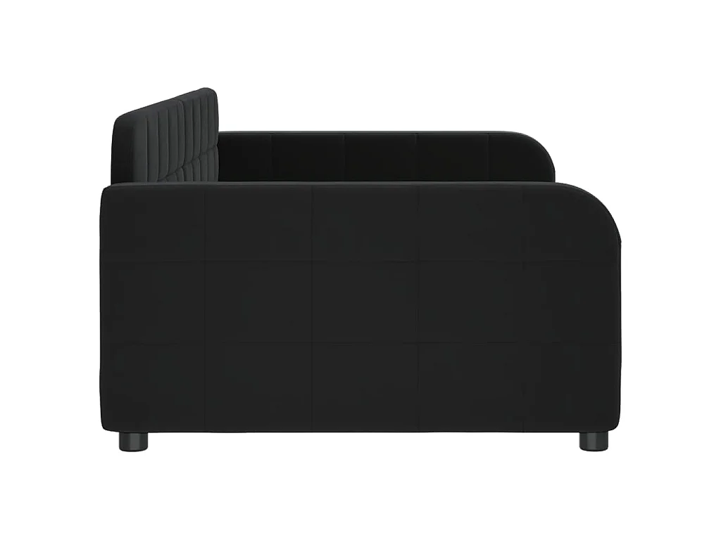 Lit de repos sans matelas noir 100x200 cm velours