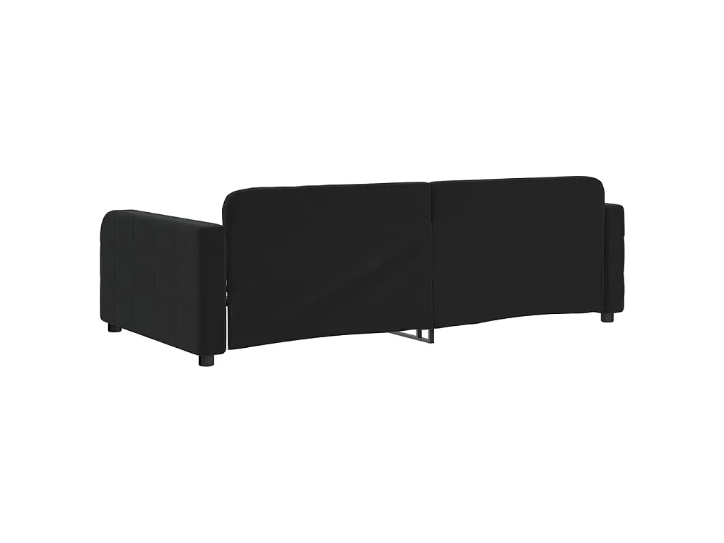Lit de repos sans matelas noir 100x200 cm velours