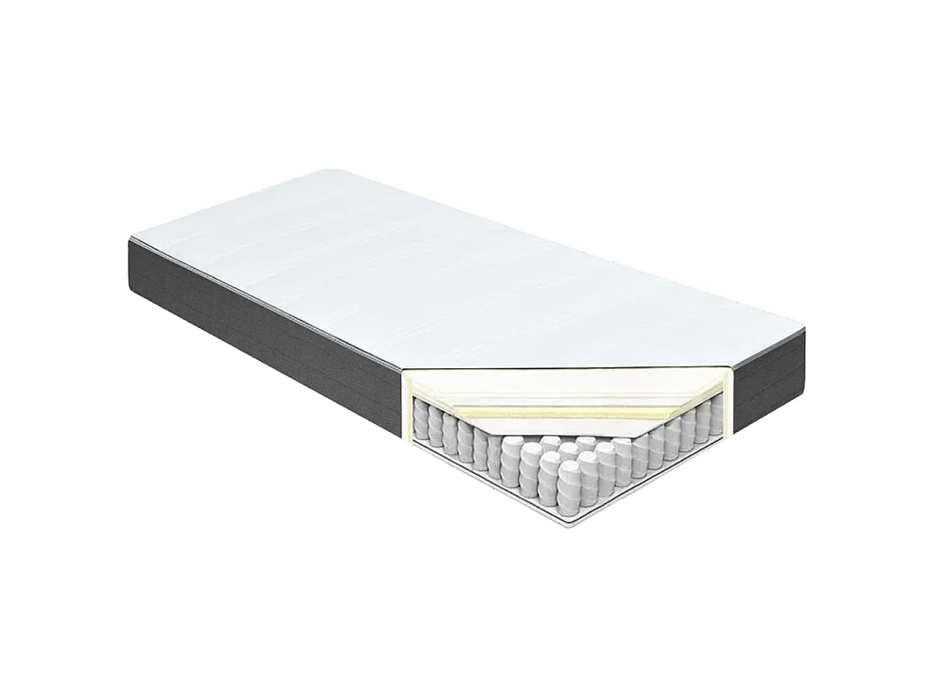 Boxspring stof donkergrijs 200x200 cm