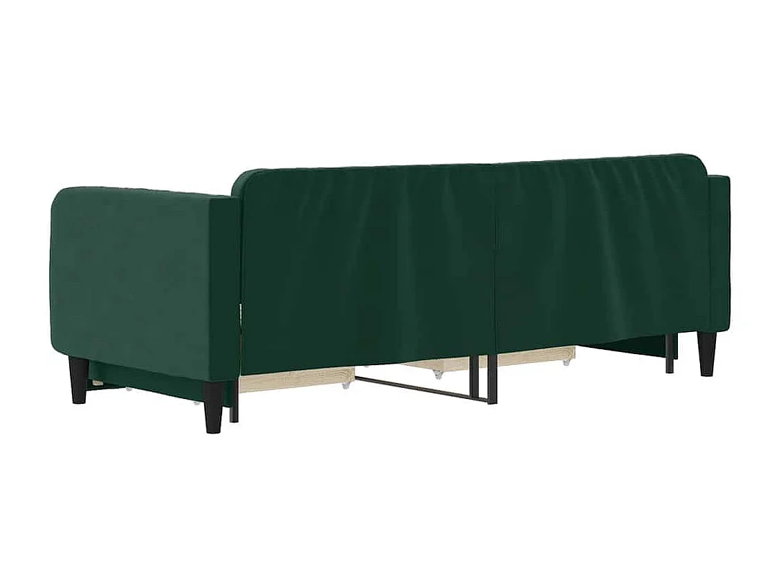 Tagesbett Ausziehbar mit Schubladen Dunkelgrün 80x200 cm Samt