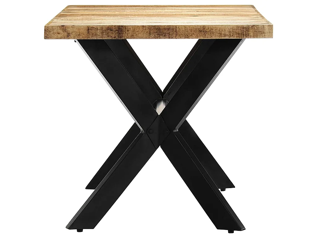 Mesa de jantar 160x80x75 cm madeira de mangueira áspera maciça