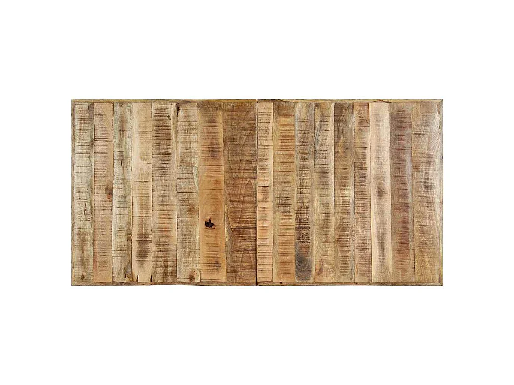 Mesa de jantar 160x80x75 cm madeira de mangueira áspera maciça