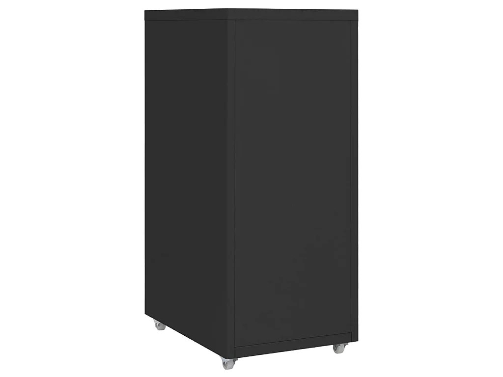 Ladeblok verrijdbaar 28x41x69 cm metaal zwart