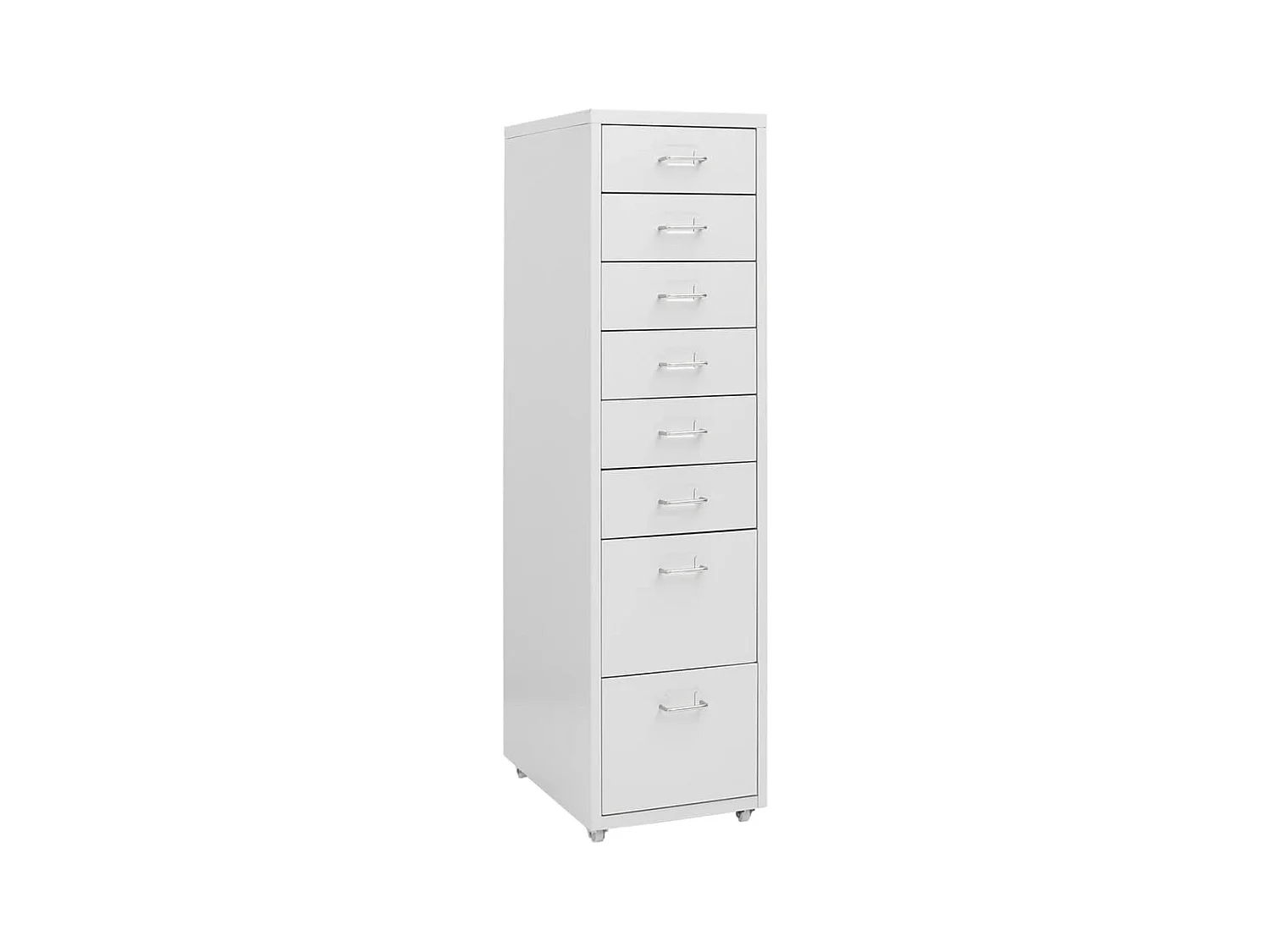 Classeur mobile Gris 28x41x109 cm Métal