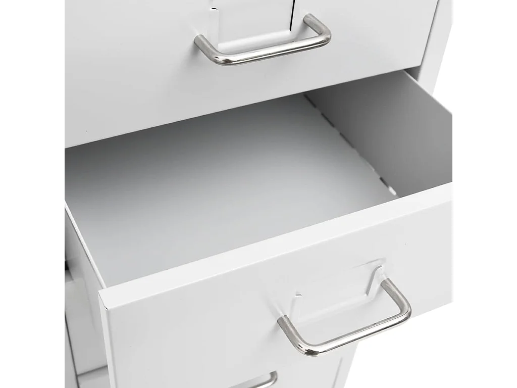 Aktenschrank mit Rollen Grau 28x41x109 cm Metall
