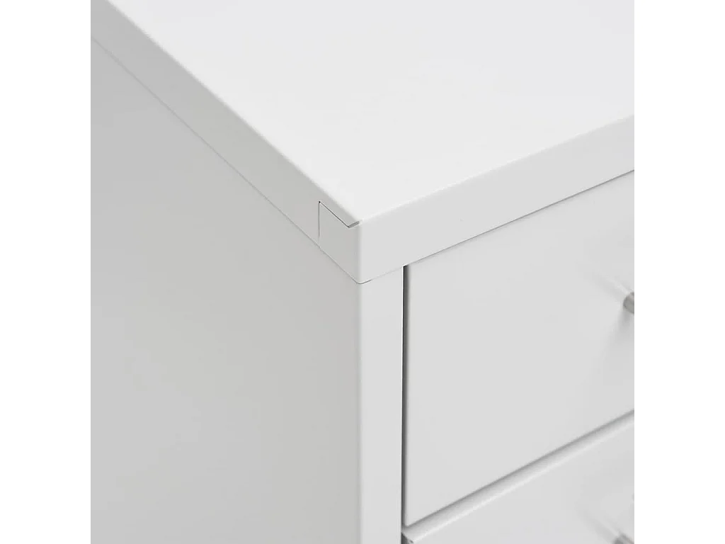 Aktenschrank mit Rollen Grau 28x41x109 cm Metall