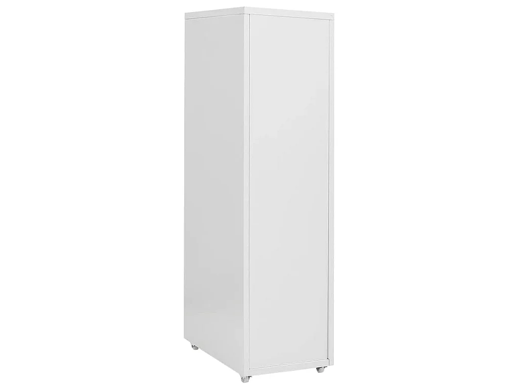 Schedario Mobile Grigio 28x41x109 cm in Metallo