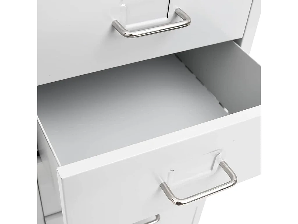 Schedario Mobile Grigio 28x41x109 cm in Metallo