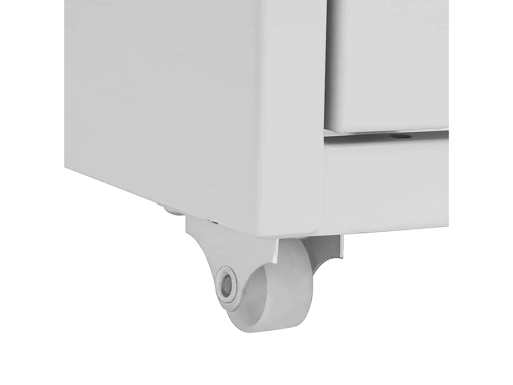 Schedario Mobile Grigio 28x41x109 cm in Metallo