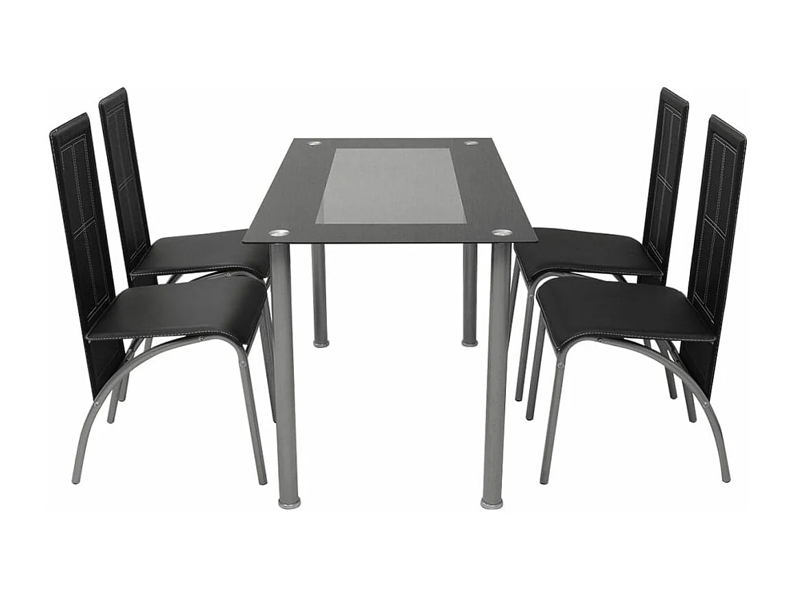 Ensemble à dîner cinq pièces Noir