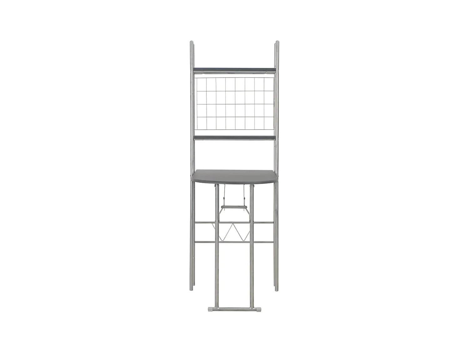 Ensemble à dîner pliant 3 pcs et étagère de rangement MDF acier