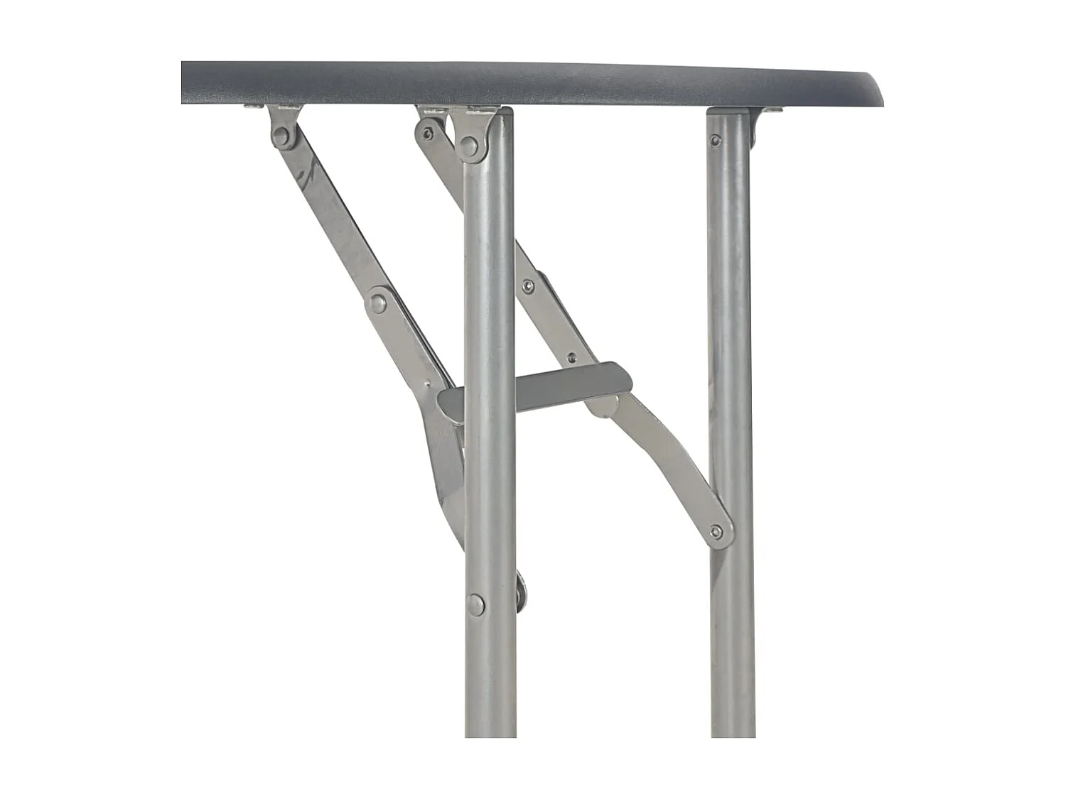 Ensemble à dîner pliant 3 pcs et étagère de rangement MDF acier