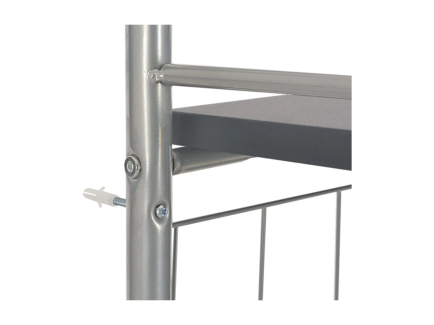 3-delige Eethoek inklapbaar met opbergrek MDF en staal zwart