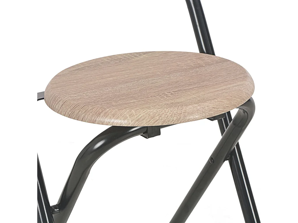 Ensemble de bar avec étagères 3 pcs Bois et acier