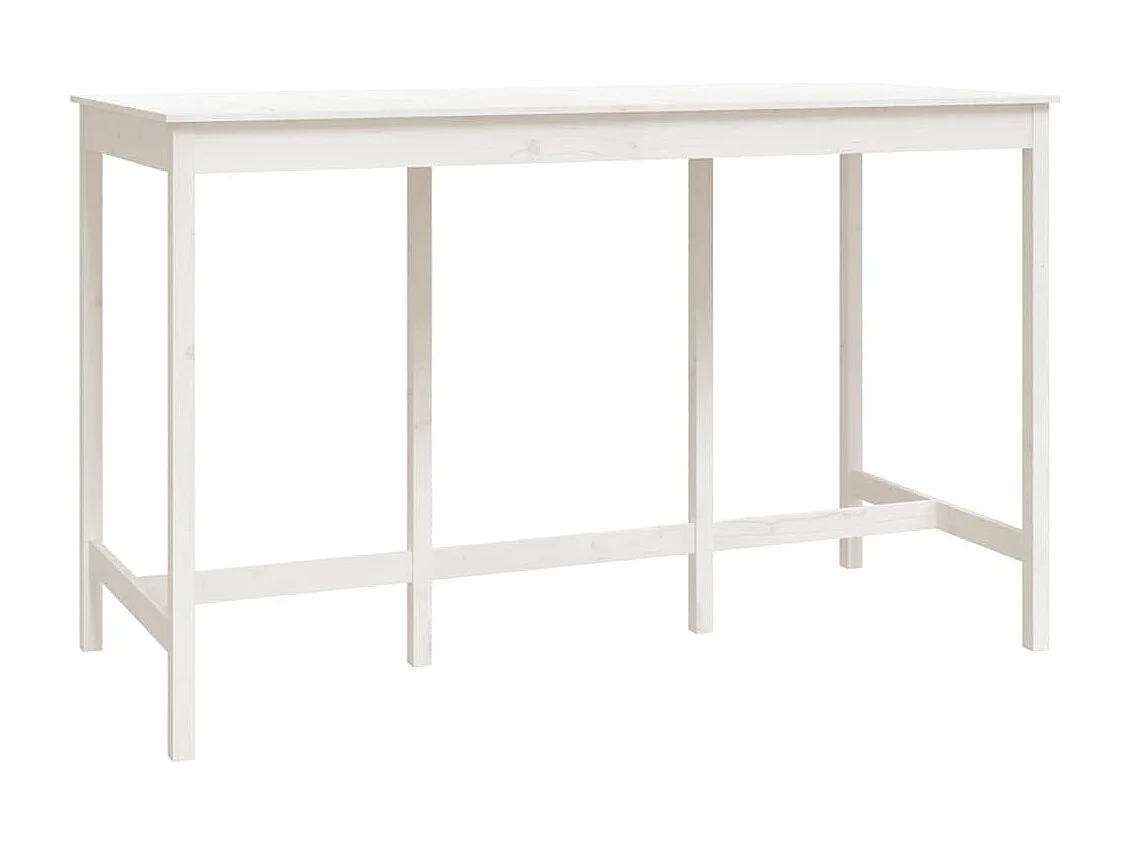 Ensemble de bar 9 pcs Blanc Bois de pin massif