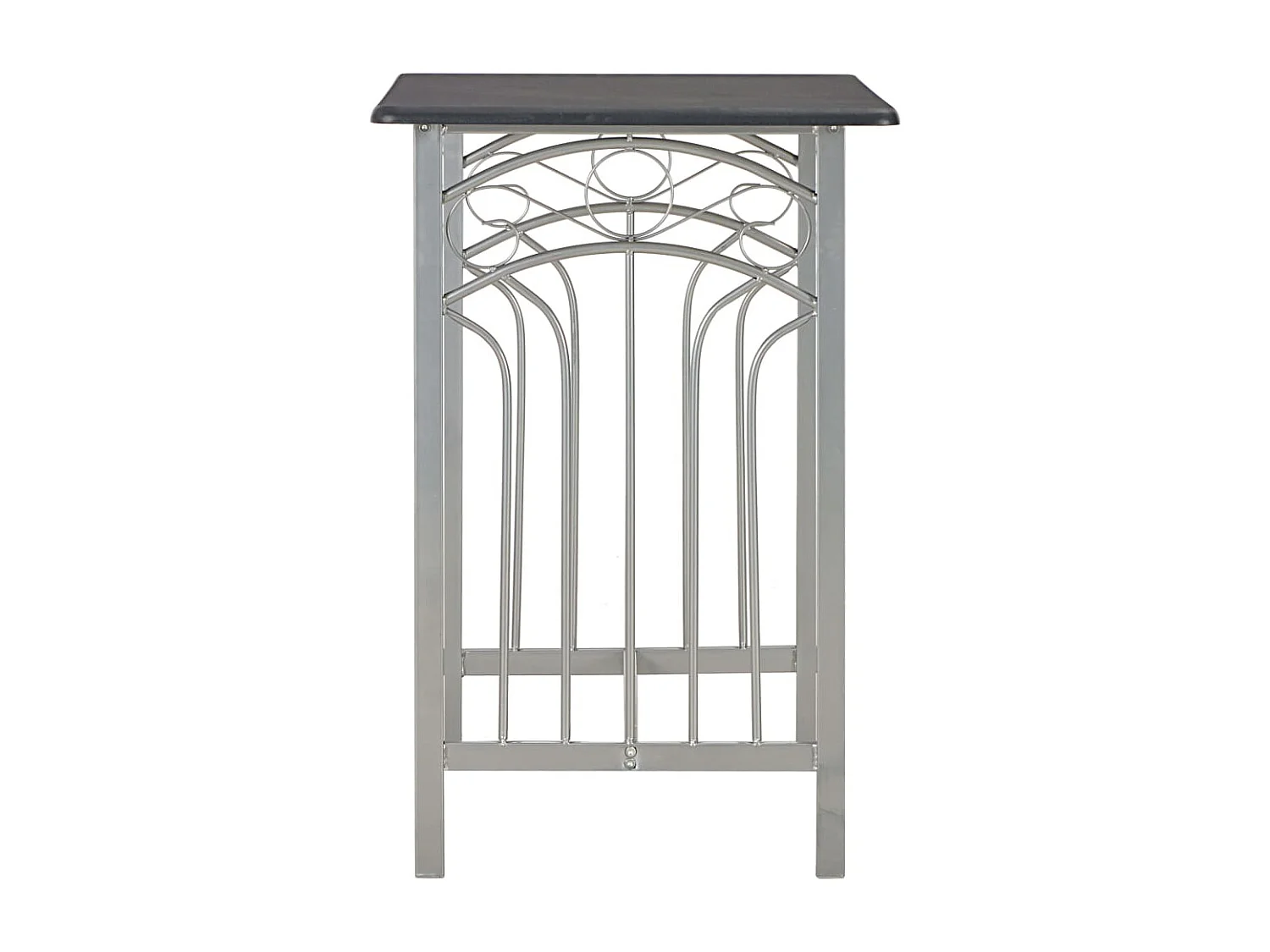 Ensemble de bar 3 pcs Bois et acier Noir